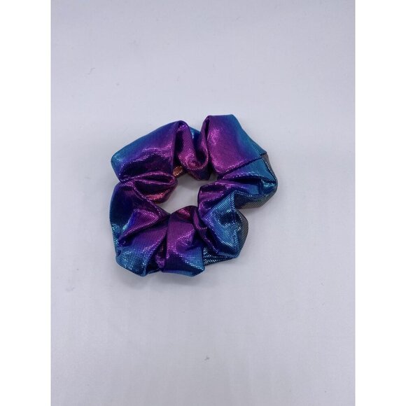 Hues Hair Scrunchie Shiny Multicolor Cloth Fabric 2 Pcs Women's Girls Elastic - Picture 9 of 10